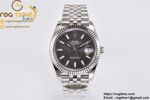 DateJust 126334 904L SS Clean Factory Best Edition Gray Rhodium Dial on Jubilee Bracelet S3235