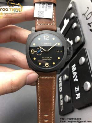 PAM661 Carbotech VSF 1:1 Best Edition on Brown Leather Strap P.9010