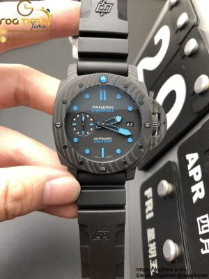 PAM960 Carbotech 42mm VSF Best Edition Black Dial Blue Markers on Rubber Strap P.9010