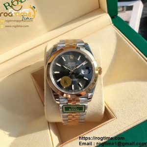 DateJust 41 SS/YG Fluted Bezel KING 1:1 Best Edition 904L Steel Gray Stick Dial on SS/YG Jubilee Bracelet VR3235