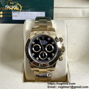 Daytona 116508 BTF 1:1 Best Edition Black Diamonds Dial on YG Bracelet SA4130