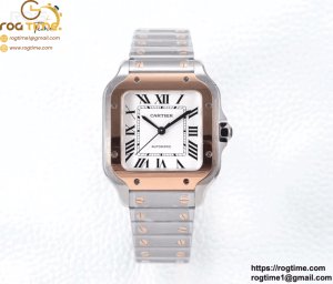 Santos de Cartier 35mm SS/YG 3KF 1:1 Best Edition White Dial on SS/YG SmartLinks Bracelet MIYOTA 9015