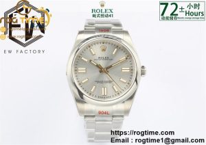 Oyster Perpetual 41mm 124300 EWF V2 Best Edition Silver Dial on 904L SS Bracelet A3230