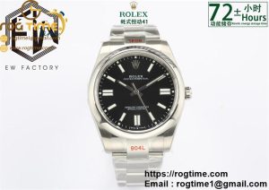 Oyster Perpetual 41mm 124300 EWF V2 Best Edition Black Dial on 904L SS Bracelet A3230