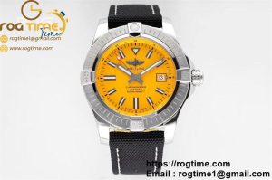 Avenger Automatic 43mm SS BLS 1:1 Best Edition Yellow Dial on Black Nylon Strap A2824