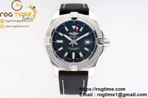 Avenger Automatic 43mm SS BLS 1:1 Best Edition Black Dial on Black Nylon Strap A2824