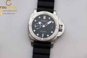PAM 1229 Submersible Quaranta 44mm SS VSF 1:1 Best Edition Black Dial on Rubber Strap P9010