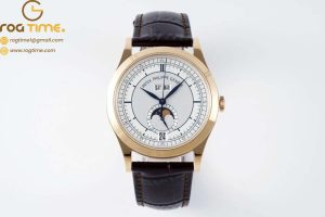 Annual Calendar Moonphase 5396 RG PPF 1:1 Best Edition White Stick Dial on Brown Leather Strap A324