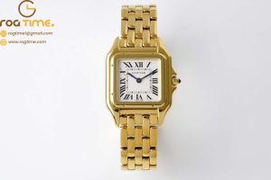 Panthère 27mm BVF 1:1 Best Edition YG White Dial on YG Bracelet Ronda Quartz