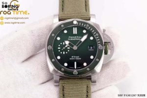 PAM1287 VSF 1:1 Best Edition Green Dial on Green Nylon Strap P900