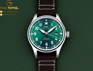 Mark XX IW328205 SS M+F 1:1 Best Edition Green Dial on Brown Leather Strap MIYOTA 9015