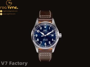 Mark XVIII IW327010 V7F 1:1 Best Edition Blue Dial on Brown Leather Strap A2892