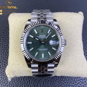 DateJust 41MM 126334 SS Clean Factory 1:1 Best Edition Green Fluted Dial on SS Jubilee Bracelet VR3235