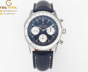Navitimer Chronograph SS/LE Blue/Wht BLS V2 A7750 Mod