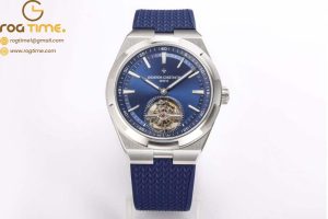 Overseas Tourbillon Ref 6000V SS BBRF 1:1 Best Edition Blue Dial on Blue Rubber Straps Tourb