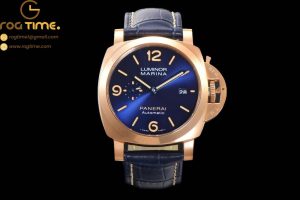 PAM 1114 RG TTF 1:1 Best Edition on Blue Leather Strap P9010