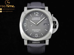 PAM1358 TTF 44mm Luminor Marina Auto1:1 Best Edition Grey Dial on Grey Nylon Strap P9010