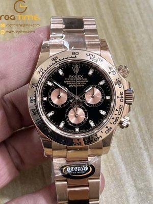 Daytona 116505 BTF 1:1 Best Edition Black/RG Dial on RG Bracelet SA4130