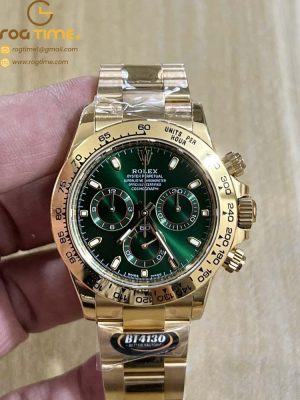 Daytona 116508 BTF 1:1 Best Edition 904L Steel Green Dial on YG Bracelet Asia 4130