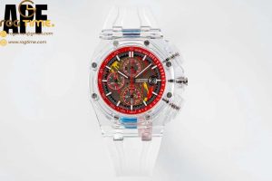 Royal Oak Offshore 44mm Transparent APF Best Edition Red Dial on White Rubber Strap A3126