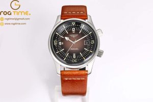 Longines Legend Diver SS OSF 1:1 Best Edition Brown Dial on Leather Strap A2824