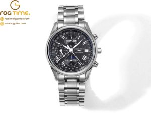 Master Collection Moonphase Chrono GLF SS Black Dial 7751