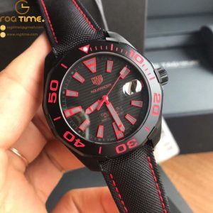 Original Factory Tag Heuer - Aquaracer Caliber 5 43mm DLC/NY Blk/Red Swiss Movement