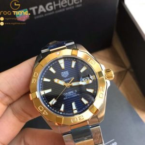 Original Factory Tag Heuer - Aquaracer Caliber 5 43mm YG/SS/SS Blue Textured SW200