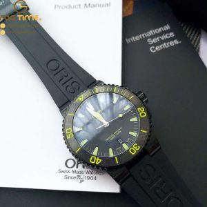 Original Factory ORIS Aquis Yellow/Black Rubber Swiss Movement