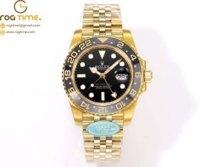 GMT Master II 126718 YG Clean 1:1 Best Edition Black Dial on Jubilee Bracelet DD3285