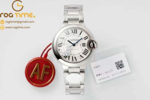 Ballon Bleu 33mm SS AF 1:1 Best Edition White Textured Dial on SS Bracelet A1853 Super Clone