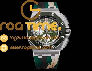 Royal Oak Offshore 26400SO Camouflage 44mm SS/RU Green Dial TKF A7750