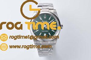 Oyster Perpetual 124300 41mm SS/SS Green/Stk Clean VR3230