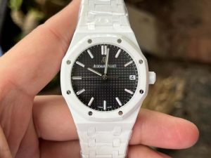 Royal Oak 41mm 15500 White Ceramic/Cer Black Dial APSF A4302 Super Clone