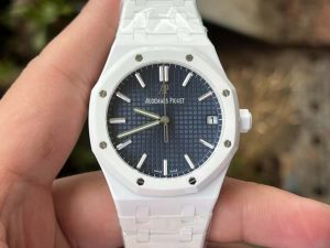 Royal Oak 41mm 15500 White Ceramic/Cer Blue Dial APSF A4302 Super Clone