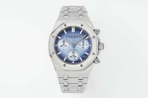 Royal Oak Chrono 26240BA Frosted 41mm SS Blue Dial APS SH4401 Super Clone