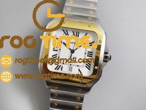 Cartier - Santos De Cartier Mens XL 40mm YG/SS Wht BVF MY9019