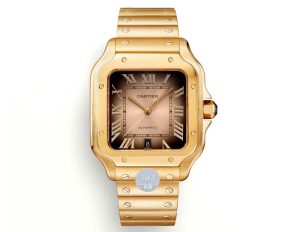 Santos De Cartier 40mm XL YG/YG Rose Gold Dial THB MY9015