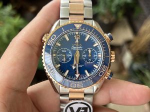 Planet Ocean 600m Chrono 45.5mm RG/SS Blue Dial VRF A9900