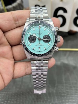 Black Bay Chrono 41mm SS/SS Tiffany Blue Dial 3TF A7750