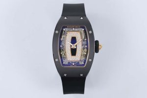 RM07-01 Ladies 31.5mm Black DiamondsDial Black Rubber Strap ZF CRMA2