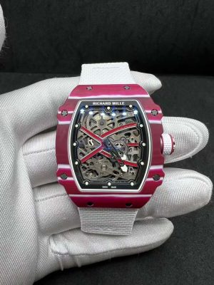 RM67-02 Mutaz Essa Red Skeleton Dial on White Strap VAF CRMA7
