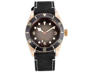 Heritage Black Bay Bronze Gray F4 1:1 Best Edition on Leather Strap
