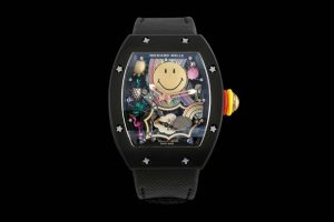 RM88 Smiley 41mm Black Ceramic Skeleton Dial on Black Nylon Strap RMF Tourb
