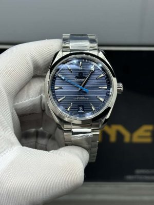 Aqua Terra 150M Master Chronometers VSF 1:1 Best Edition Deep Blue Dial Silver Hand on SS Bracelet A8900 Super Clone