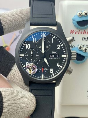 Pilot Chrono IW389401 TOP GUN 41mm Black Cer/RU Black Dial APSF DD69385 Super Clone