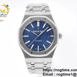 Royal Oak 41mm 15400 SS ZF 1:1 Best Edition Blue Textured Dial on SS Bracelet SA3120 Super Clone
