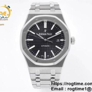 Royal Oak 41mm 15400 SS ZF 1:1 Best Edition Black Textured Dial on SS Bracelet SA3120 Super Clone