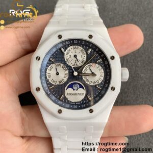 Royal Oak Perpetual Calendar 26579cb White Ceramic APSF Best Edition on Ceramic Bracelet A5134 (CHS)