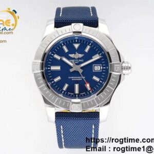 Avenger Automatic 43mm SS BLS 1:1 Best Edition Blue Dial on Blue Nylon Strap A2824